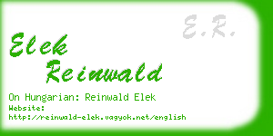 elek reinwald business card
